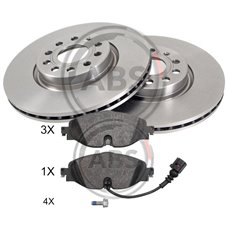 Bromssats Fram (340 mm) VAG