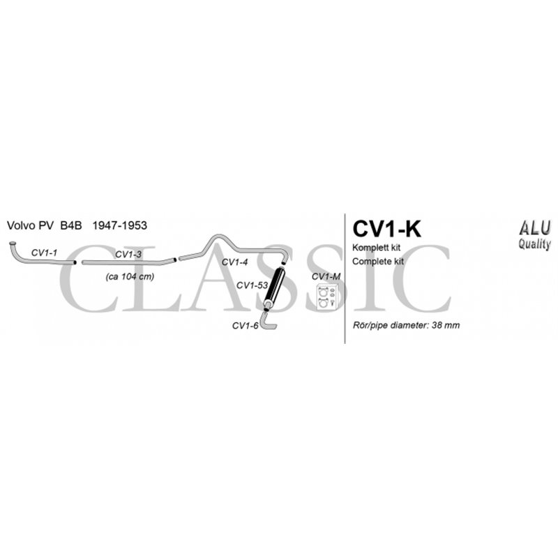 Classic system VOLVO Duett 445, P210 B18 67-69 (83.399-) Classic system VOLVO Duett 445, P210 B18 67-69 (83.399-)