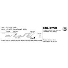 Sportsystem SEAT Leon II 2.0TFSi 06- (Ã¤ven Cupra)