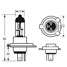 H4 lampa 160/90W 2-Pack (TÃ¤vling o Offroad *)