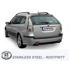 Sportsystem Saab 9-3 II, Aero 2.0T/2.8T 2006- (2x100) 58L Tank