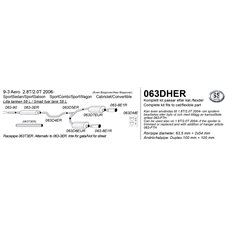 Sportsystem Saab 9-3 II, Aero 2.0T/2.8T 2006- (2x100) 58L Tank