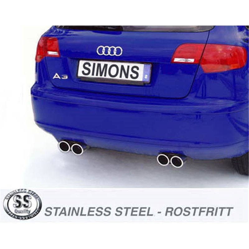 Sportsystem AUDI A3 (8PA) 2WD Sportback 1.4TFSi/2.0TFSi 04- Sportsystem AUDI A3 (8PA) 2WD Sportback 1.4TFSi/2.0TFSi 04-