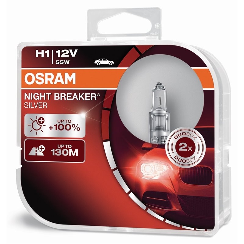 H1 Osram Night Breaker Silver 2-p