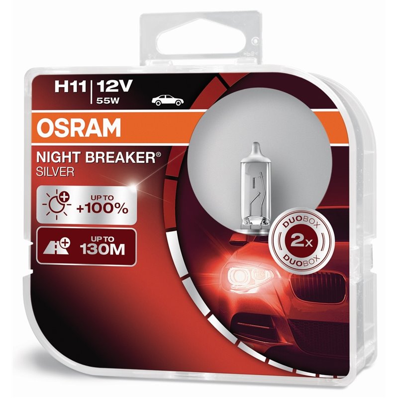 H11 Osram Night Breaker Silver 2-p