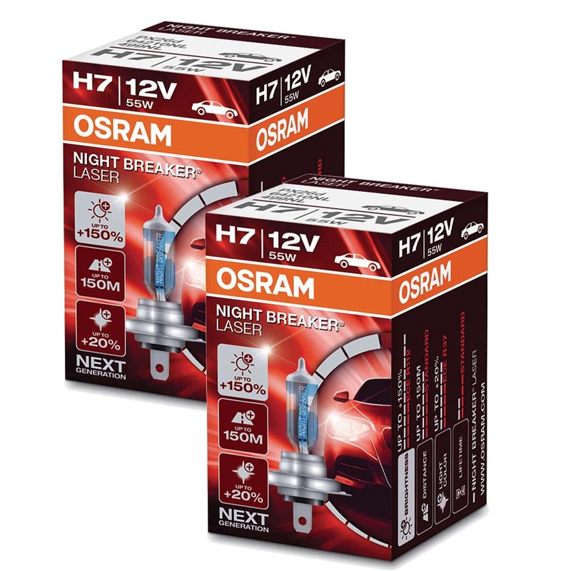 H7 OSRAM 12V NB LASER +150% 2-Pack