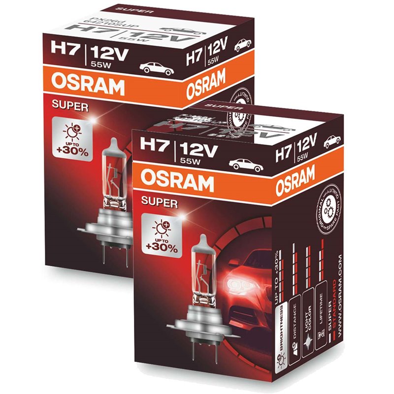 H7 Super +30%  Osram Halogen 2-Pack