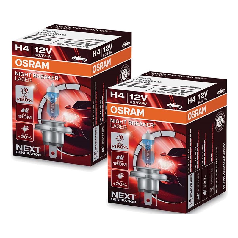 H4 lampa OSRAM 12V 60/55W NIGHT BREAKER LASER +150% 2-Pack