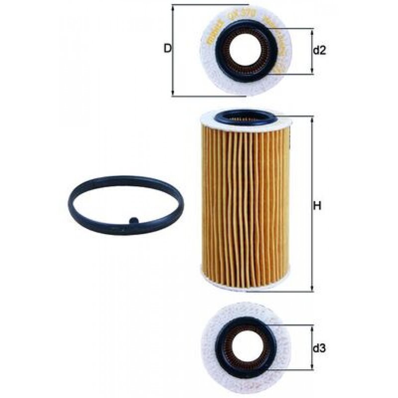 Oljefilter Mahle VOLVO D3/D4/D5
